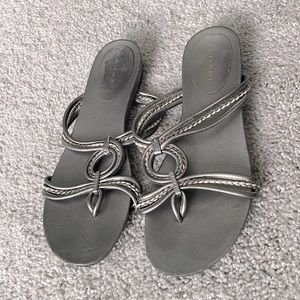 Silver sandals (Tahari)